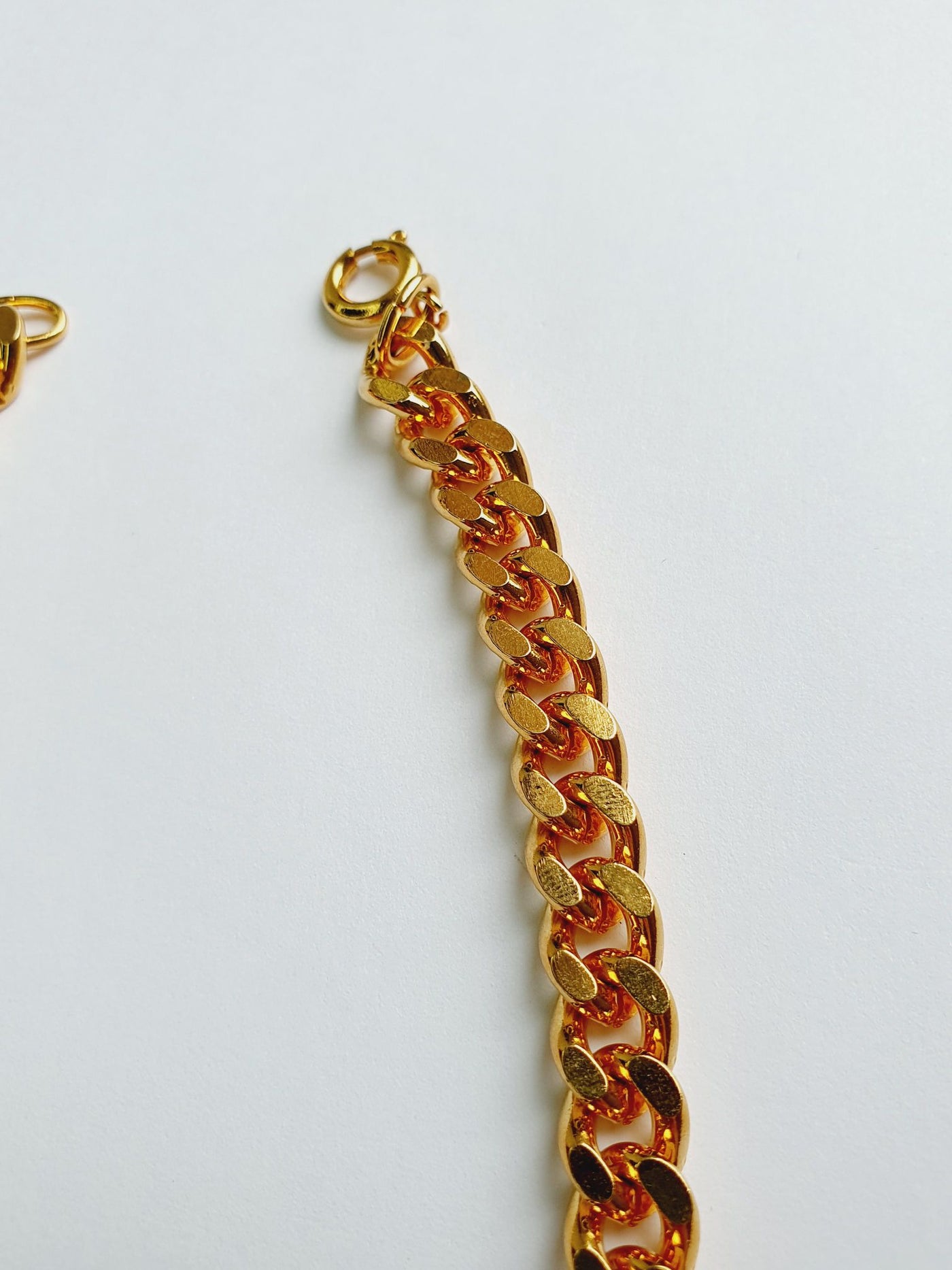 Vintage Gold Plated Thick Curb Chain Necklace