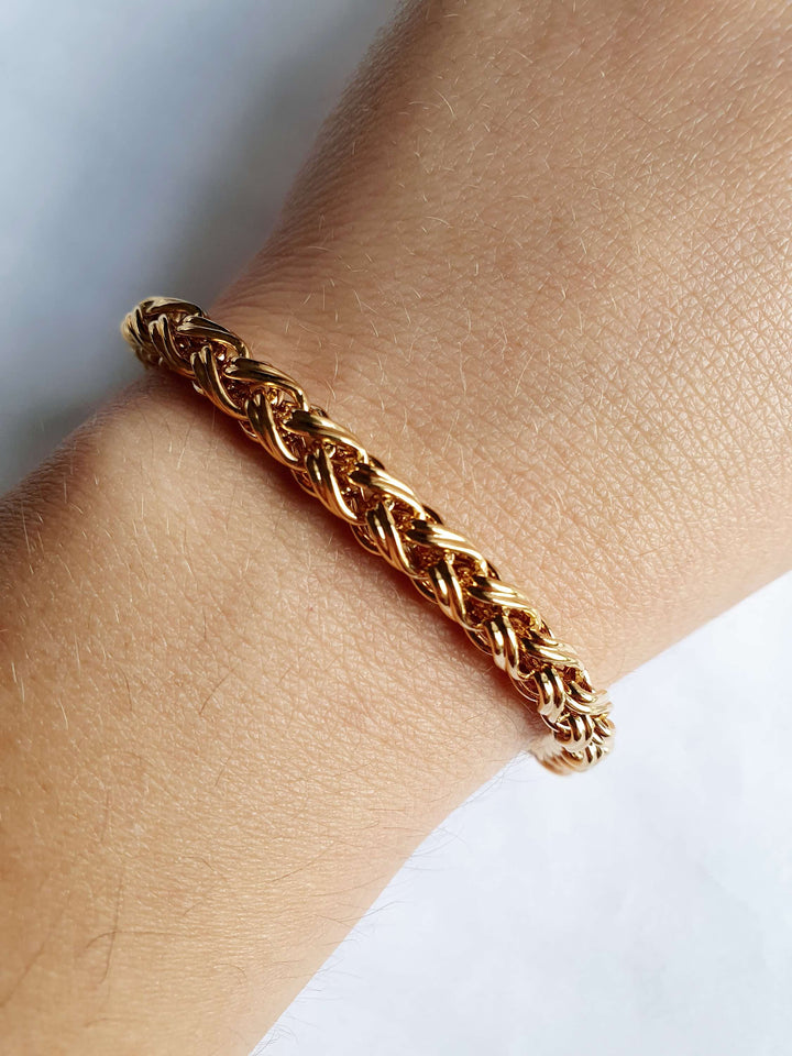 Vintage Gold Plated Rope Chain Bracelet